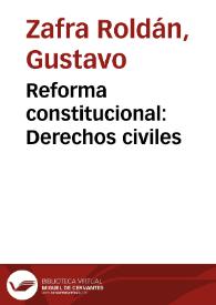 Reforma constitucional: Derechos civiles