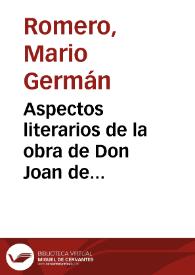 Aspectos literarios de la obra de Don Joan de Castellanos: Capítulo II