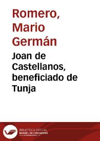 Joan de Castellanos, beneficiado de Tunja
