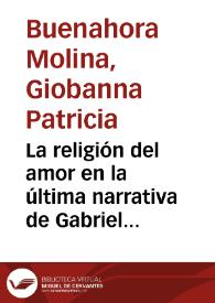 La religión del amor en la última narrativa de Gabriel García Márquez