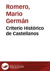 Criterio Histórico de Castellanos