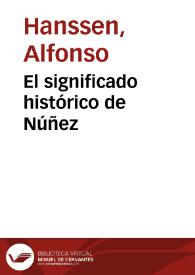 El significado histórico de Núñez