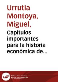 Capítulos importantes para la historia económica de Colombia