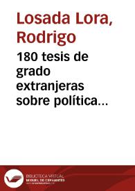 180 tesis de grado extranjeras sobre política colombiana