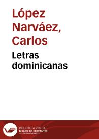 Letras dominicanas