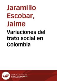 Variaciones del trato social en Colombia