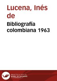 Bibliografía colombiana 1963