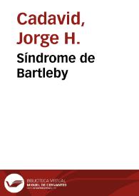 Síndrome de Bartleby