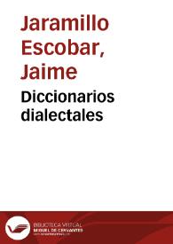 Diccionarios dialectales