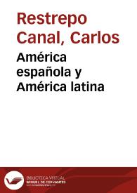 América española y América latina