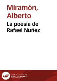 La poesía de Rafael Nuñez