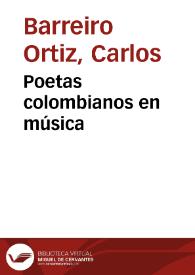 Poetas colombianos en música