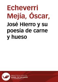 José HIerro y su poesía de carne y hueso