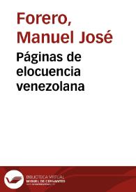 Páginas de elocuencia venezolana