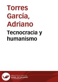 Tecnocracia y humanismo