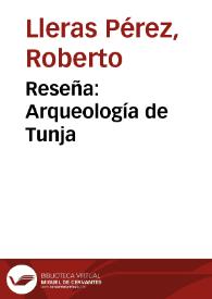 Reseña: Arqueología de Tunja