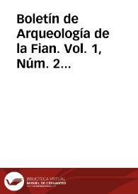 Boletín de Arqueología de la Fian. Vol. 1, Núm. 2 (1986)