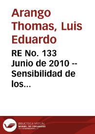 RE No. 133 Junio de 2010 -- Sensibilidad de los salarios al desempleo regional en Colombia: nuevas estimaciones de la curva de salarios