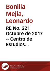 RE No. 221 Octubre  de 2017 -- Centro de Estudios Económicos Regionales (CEER): veinte años de investigación en Colombia