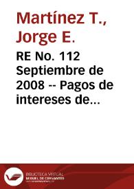 RE No. 112 Septiembre de 2008 -- Pagos de intereses de las empresas colombianas