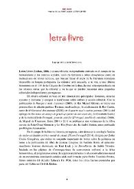 Letra Livre (Lisboa, 2006- ) [Semblanza]