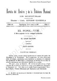 Revista del Archivo y de la Biblioteca Nacional de Honduras. Núm. 5, 10 de enero de 1907