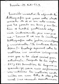 Carta de José María Ots a Rafael Altamira. Oviedo, 19 de octubre de 1923 