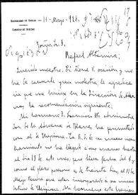 Carta de José María Ots a Rafael Altamira. Sevilla, 16 de mayo de 1924