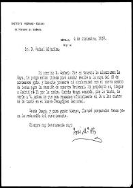 Carta de José María Ots a Rafael Altamira. Sevilla, 4 de diciembre de 1930