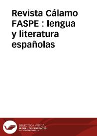Revista Cálamo FASPE : lengua y literatura españolas