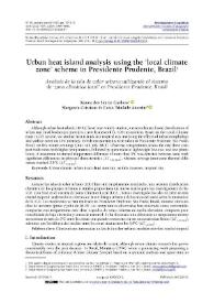 Urban heat island analysis using the ‘local climate zone’ scheme in Presidente Prudente, Brazil