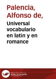 Universal vocabulario en latin y en romance