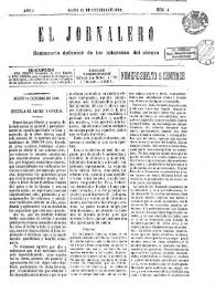 El Jornalero : semanario defensor de los intereses del obrero (Alcoy). Año 1, núm. 4, 12 de octubre de 1889