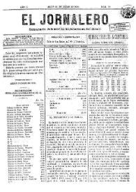 El Jornalero : semanario defensor de los intereses del obrero (Alcoy). Año 2, núm. 19, 23 de enero de 1890