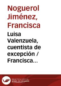 Luisa Valenzuela, cuentista de excepción