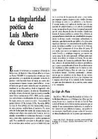 La singularidad poética de Luis Alberto de Cuenca