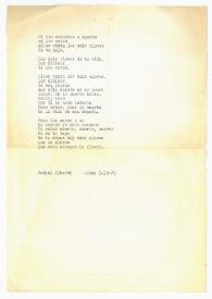 Poema de Rafael Alberti. Roma, 9 de diciembre de 1970
