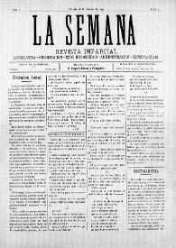 La Semana : Revista Imparcial. Literatura-Información-Ecos de Sociedad-Administración-Espectáculos. Núm. 5, 26 de febrero de 1897