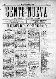 Gente Nueva : Semanario independiente (Elche)

. Año I, núm. 5, 19 de julio de 1903