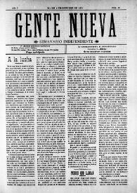 Gente Nueva : Semanario independiente (Elche)

. Año I, núm. 16, 4 de octubre de 1903