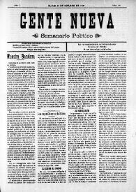 Gente Nueva : Semanario independiente (Elche)

. Año I, núm. 18, 18 de octubre de 1903