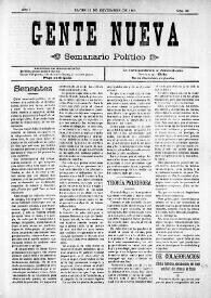 Gente Nueva : Semanario independiente (Elche)

. Año I, núm. 23, 22 de noviembre de 1903