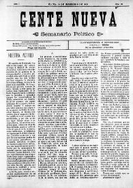 Gente Nueva : Semanario independiente (Elche)

. Año I, núm. 26, 13 de diciembre de 1903