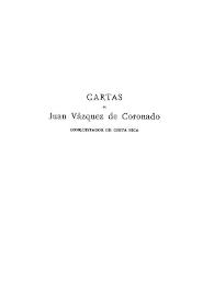 Cartas de Juan Vázquez Coronado, conquistador de Costa Rica 