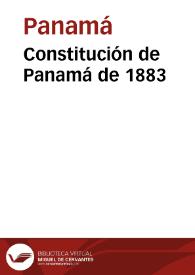 Constitución de Panamá de 1883 