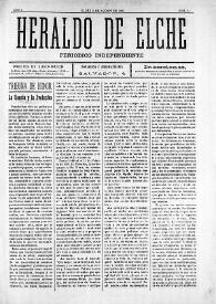 Heraldo de Elche :  Periódico Independiente. Núm. 14, 3 de agosto de 1907