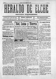 Heraldo de Elche :  Periódico Independiente. Núm. 39, 25 de enero de 1908