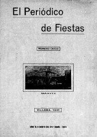 El Periódico de Fiestas (Villena) : número único. 5 de septiembre de 1921