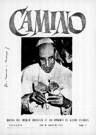 Camino: Boletín del Consejo Diocesano de los Hombres de Acción Católica. Núm. 3, marzo de 1955