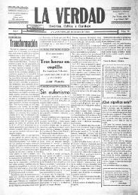 La Verdad : doctrina, crítica y combate (Villajoyosa). Núm. 14, 29 de octubre de 1932